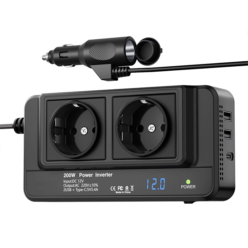 Outdoor Power Adapter Usb - Inverter Mobil 200W, Adaptor Soket Mobil,
