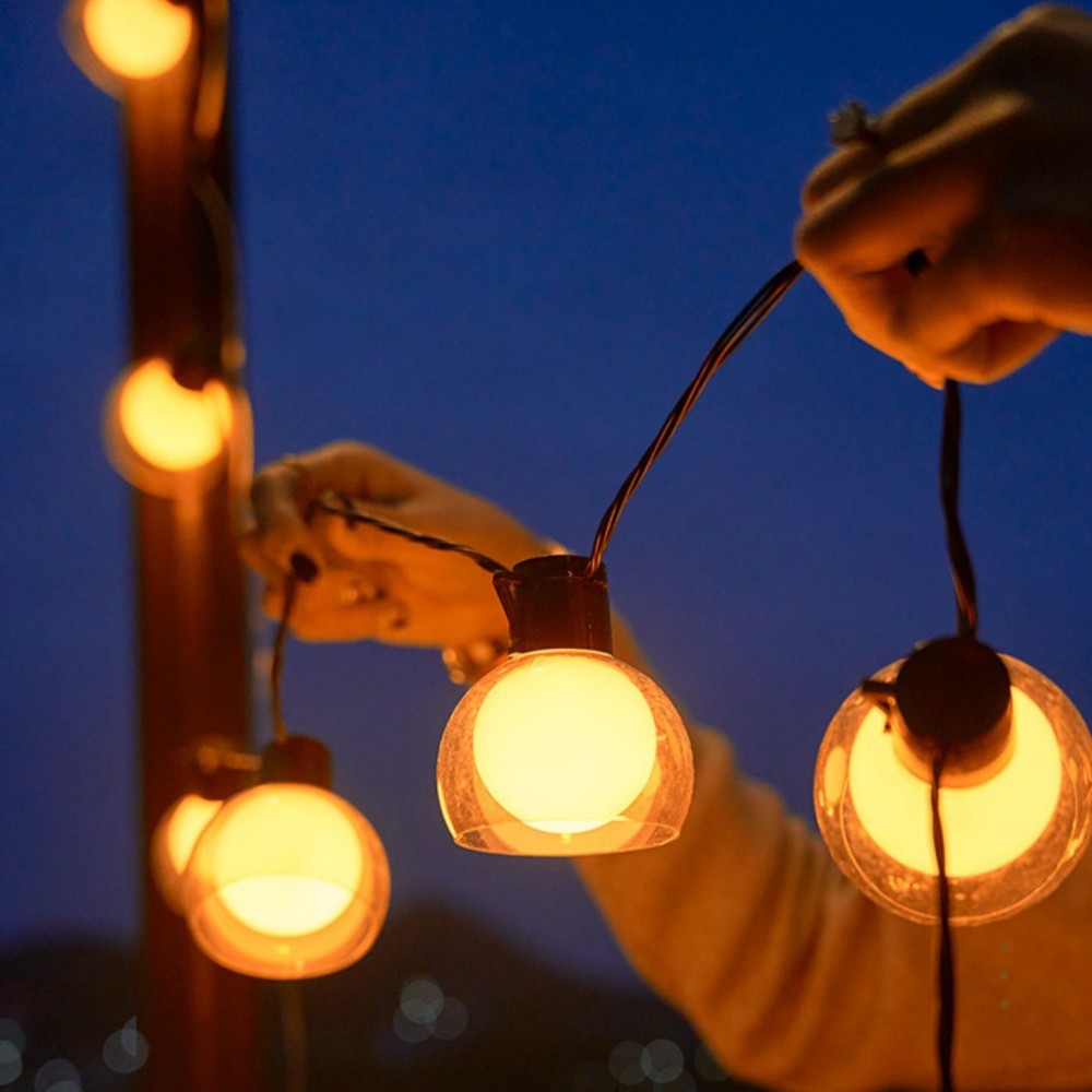 Outdoor Power Lead Cover - 1 Buah 5M10LED Lampu Tali Bola