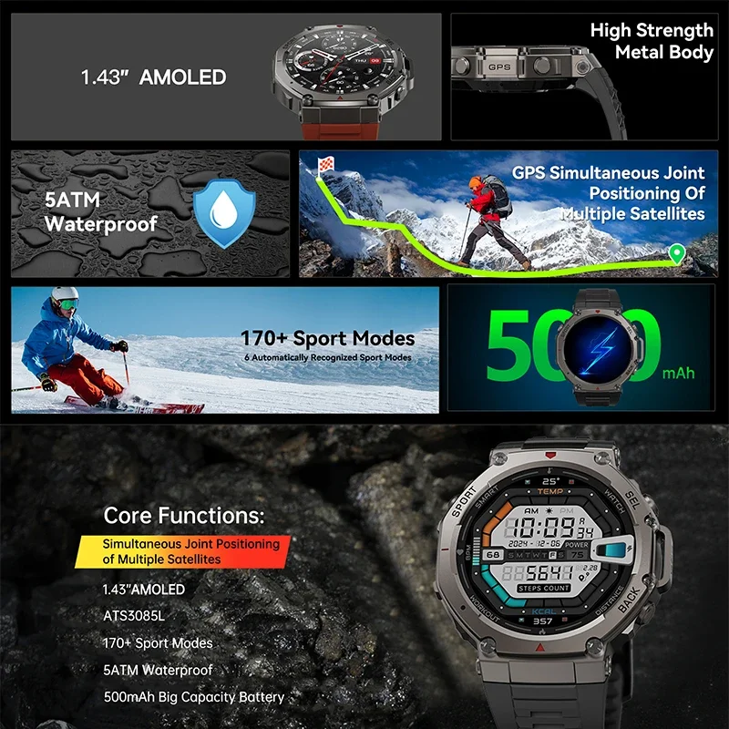 Jam Tangan Pintar Militer DM58 - Outdoor Power Hours ulasan dan harga