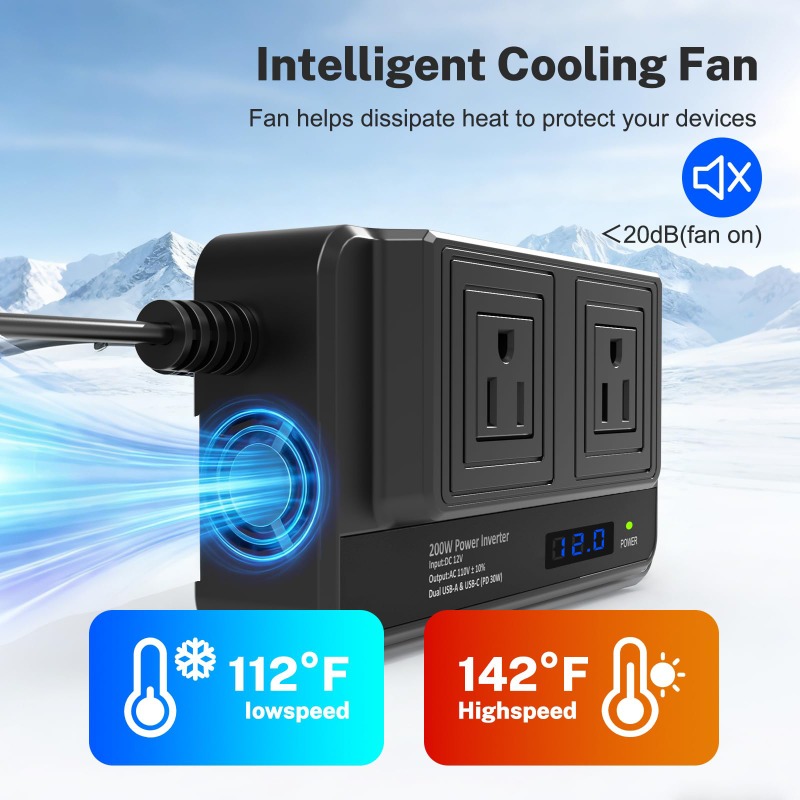 Inverter Mobil 200W, Adaptor S - Outdoor Power Adapter Usb ulasan dan harga