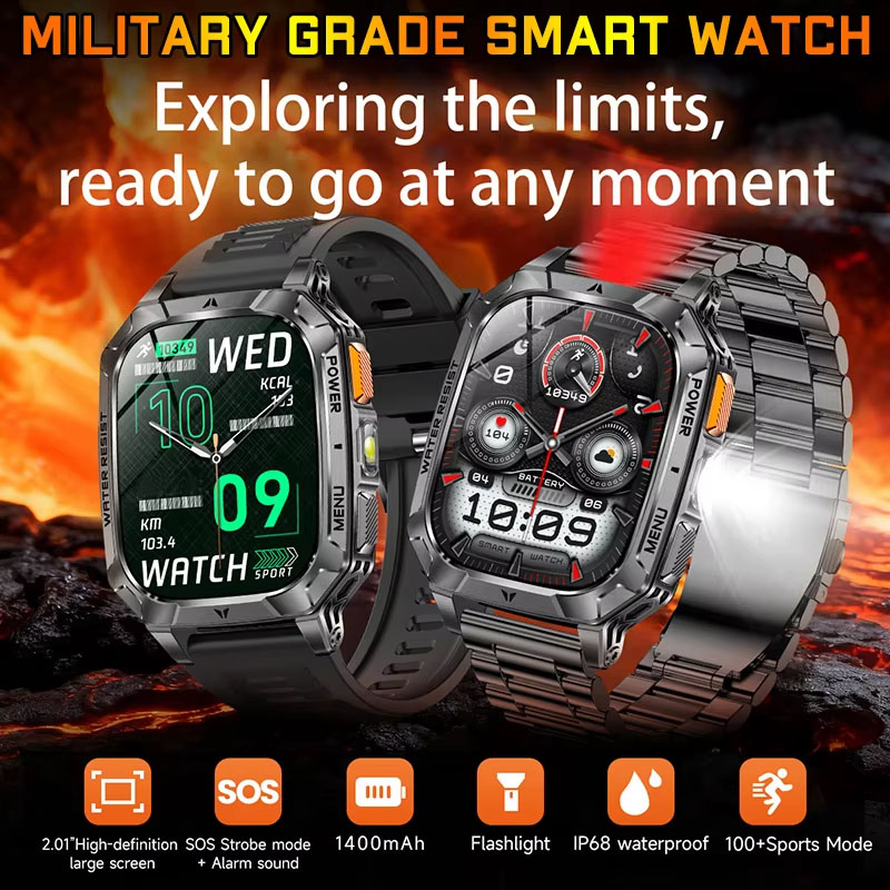 Jam Tangan Pintar Pria 2026 Te - Outdoor Power Hours ulasan dan harga